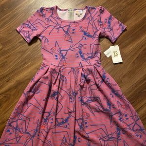 LuLaRoe Disney Nightmare before Christmas size XS Amelia dress NWT